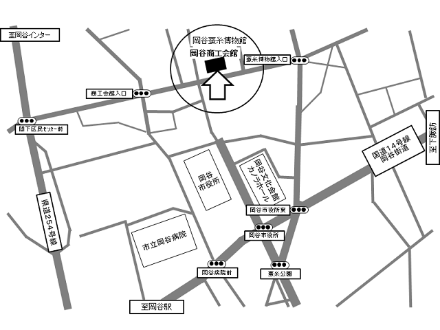 長野県自家用自動車協会岡谷支部は長野県岡谷市の市街地にあります。岡谷商工会館の1階に事務所があり、隣の建物は岡谷蚕糸博物館です。最寄りの駅は岡谷駅です。