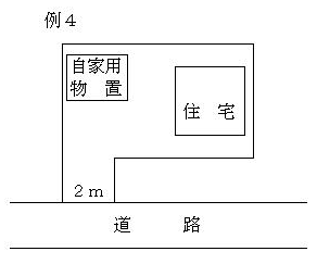 住宅と道路の関係図　例4