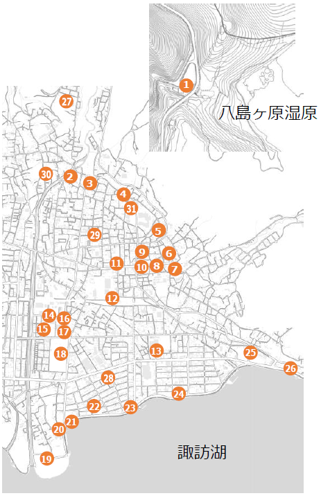 設置場所を地図に書き込んだ画像